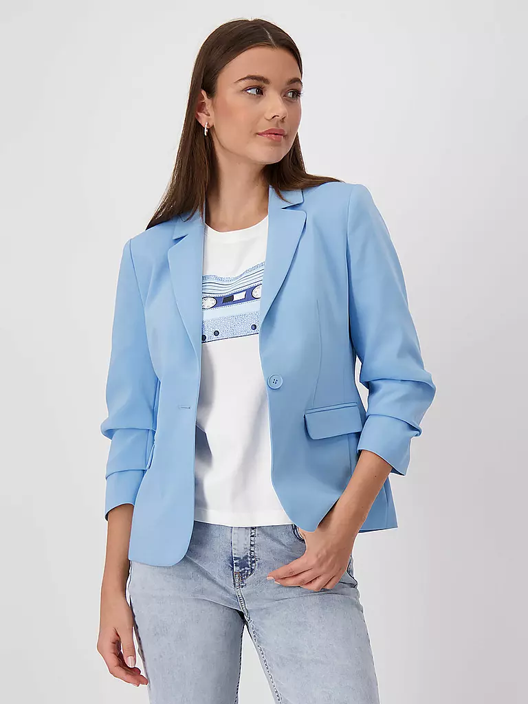 MONARI | Blazer de punto de jersey | Azul