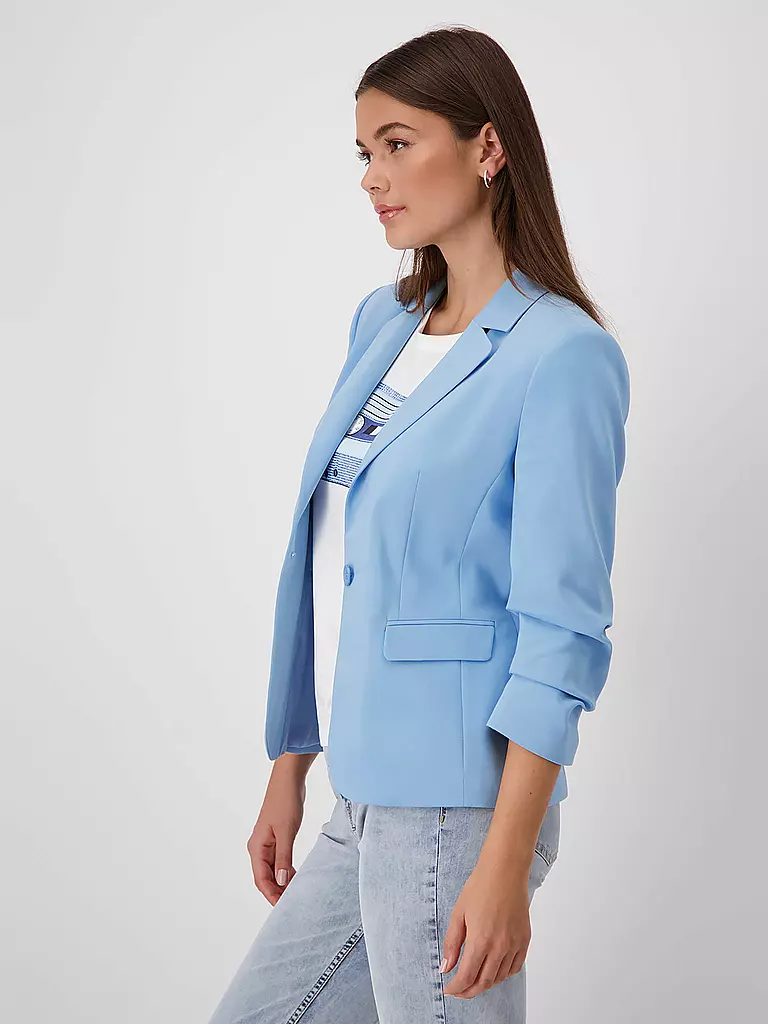 MONARI | Blazer de punto de jersey | Azul