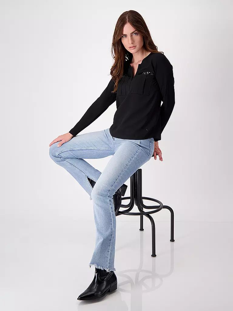 MONARI | Blusenshirt | Negro