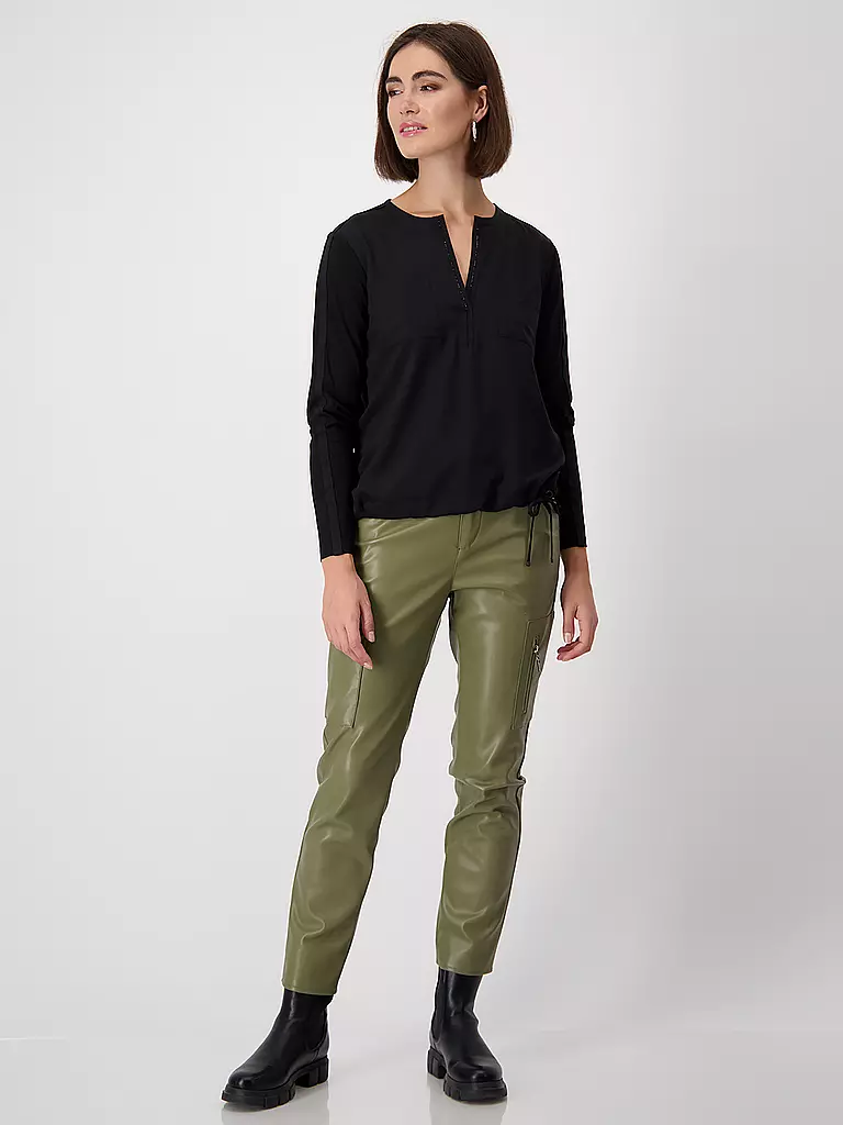MONARI | Blusenshirt | Negro