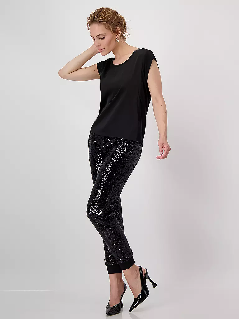 MONARI | Blusenshirt | Negro