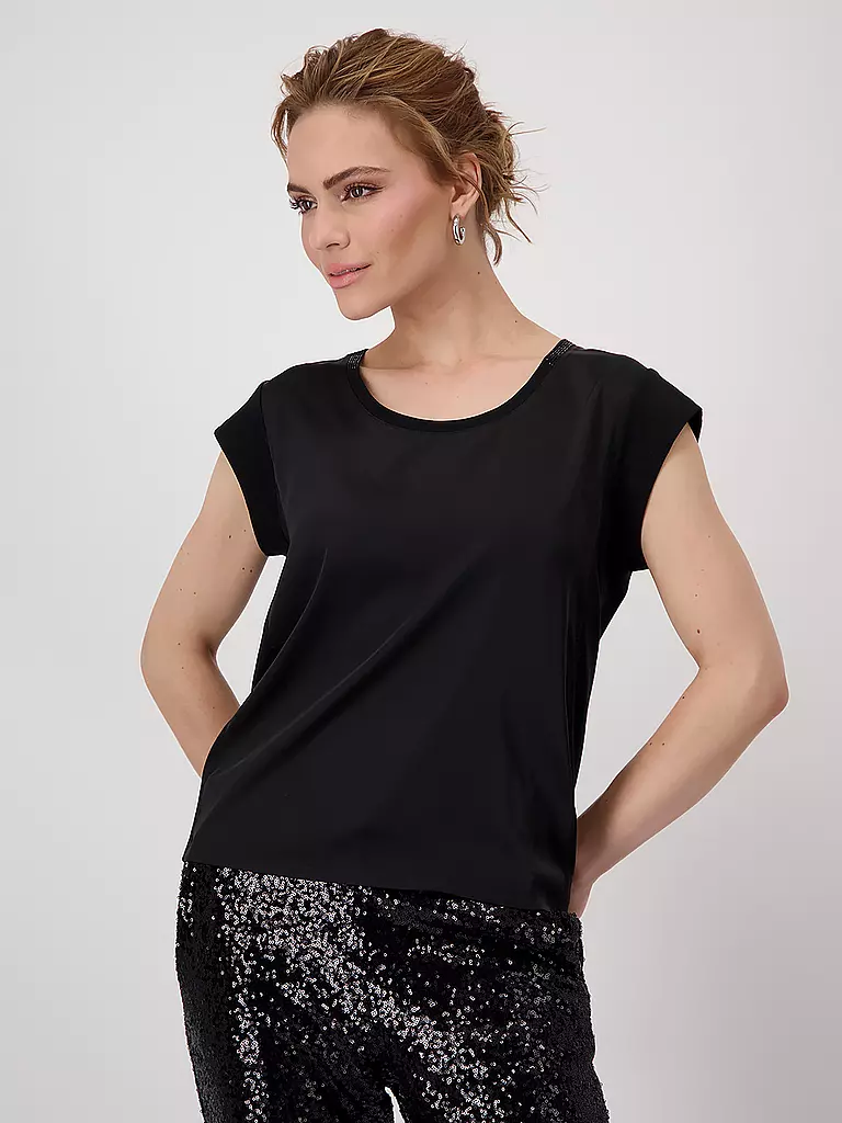 MONARI | Blusenshirt | Negro