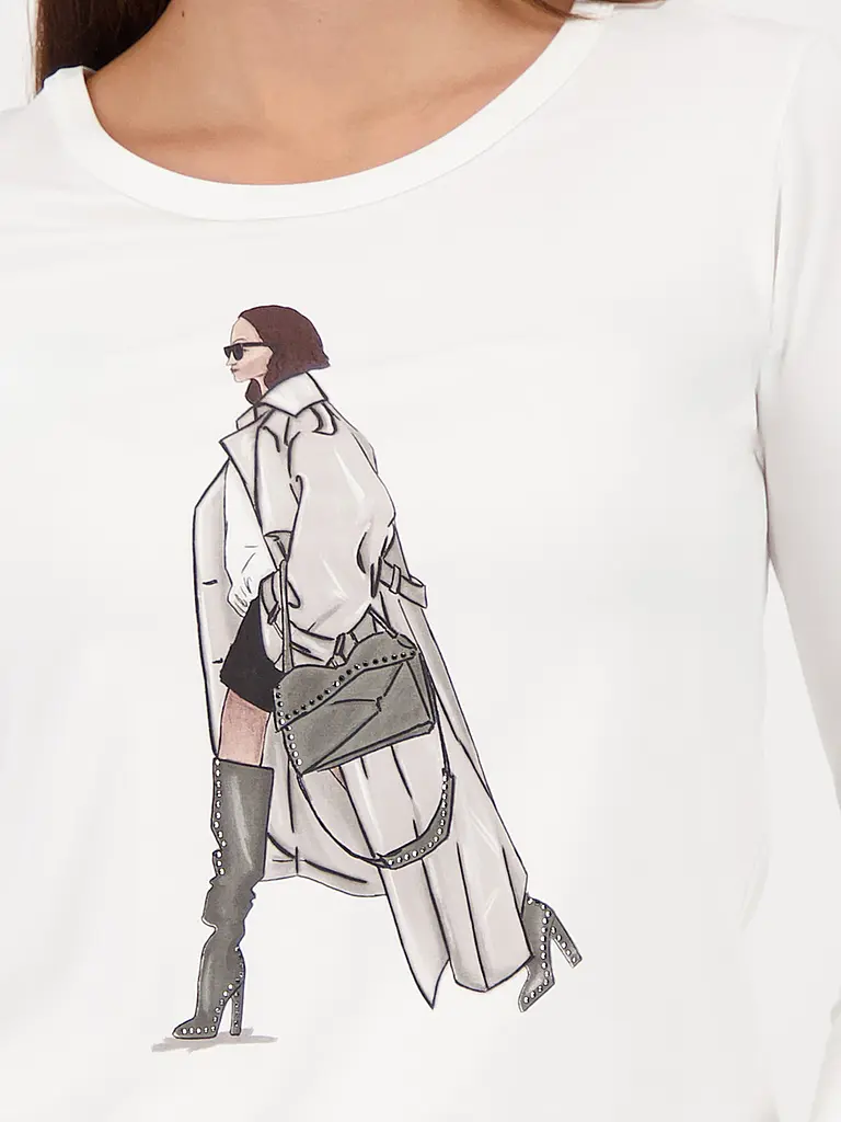 MONARI | Camiseta de manga larga | Crema