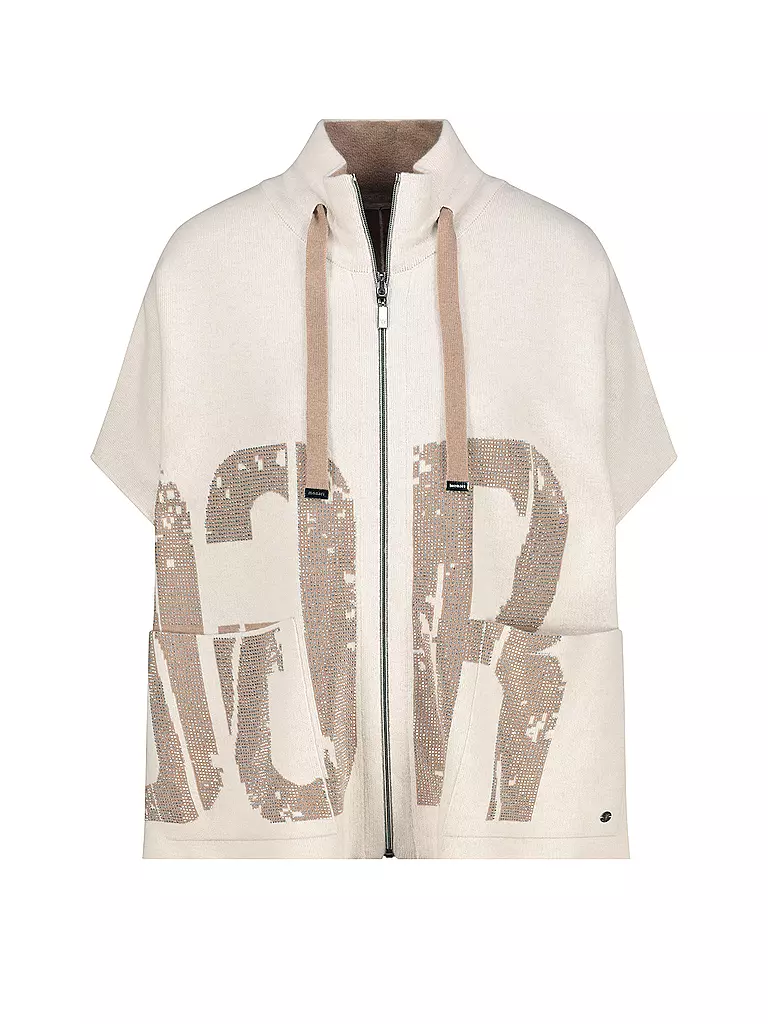 MONARI | Capa reversible - Poncho | Crema