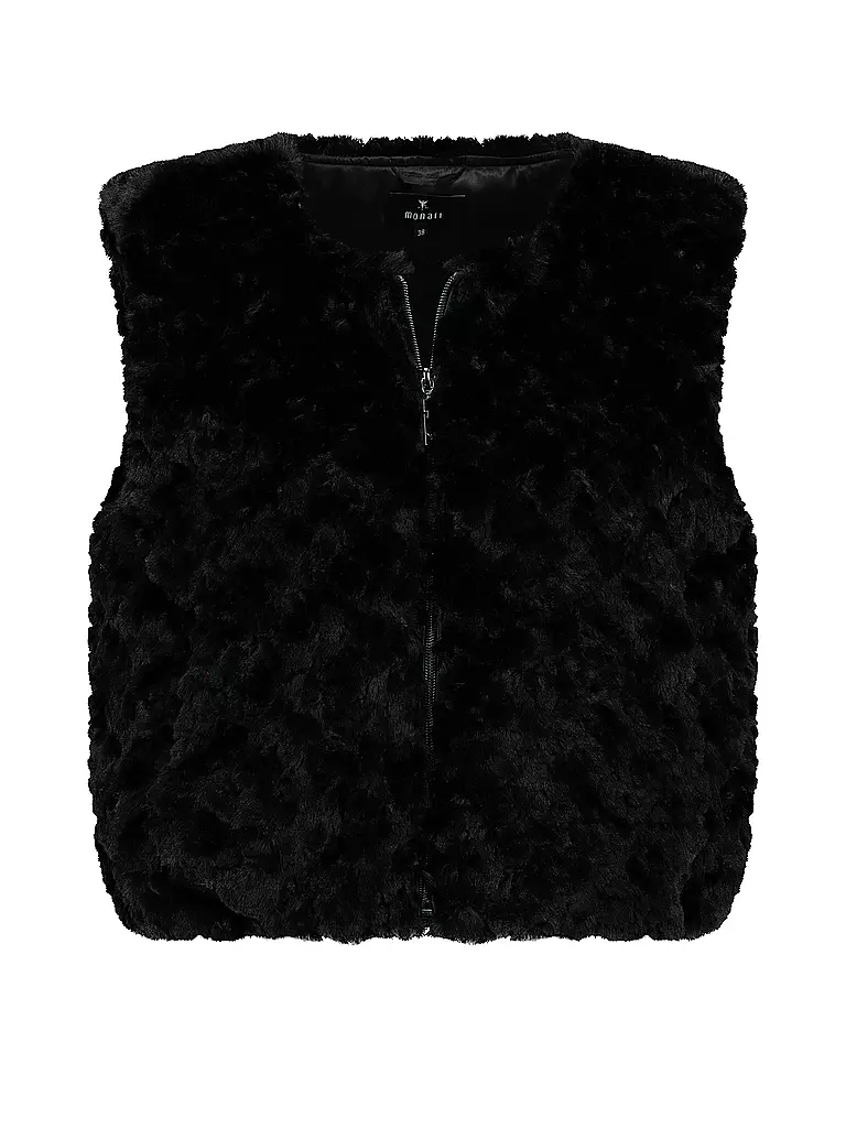 MONARI | Chaleco con aspecto de piel | Negro