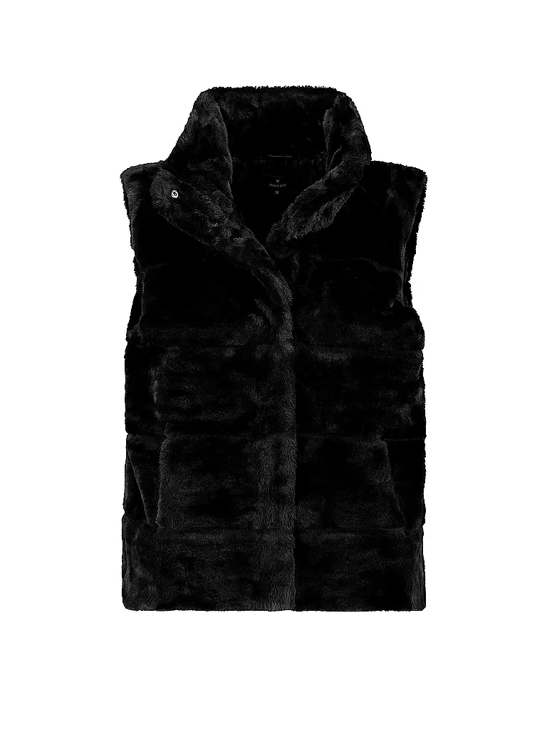 MONARI | Chaleco con aspecto de piel | Negro