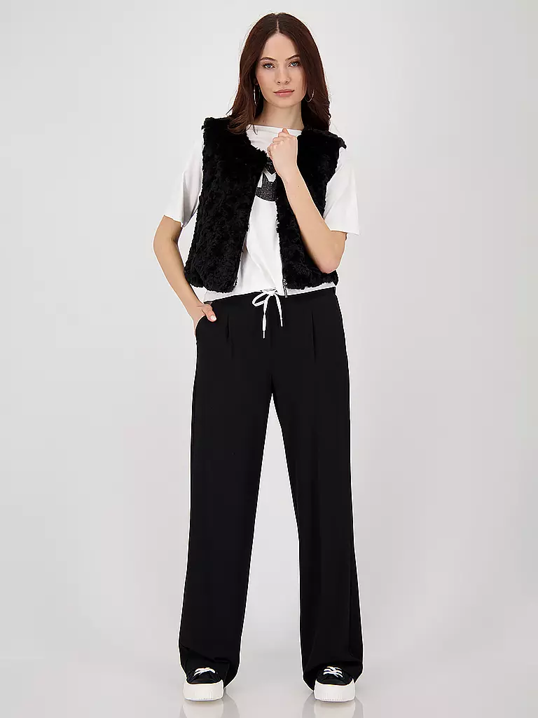 MONARI | Chaleco con aspecto de piel | Negro