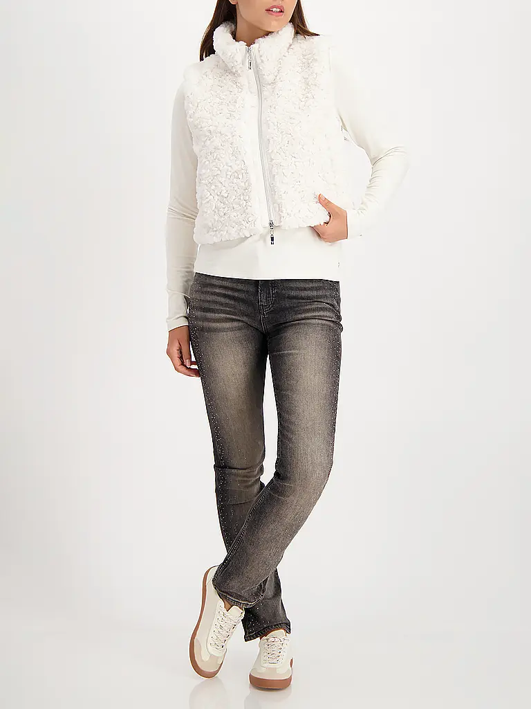 MONARI | Chaleco con aspecto de piel | Crema