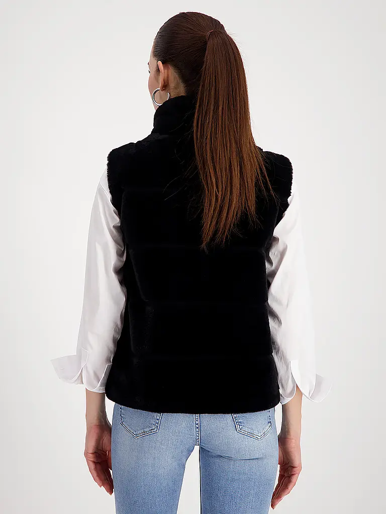 MONARI | Chaleco con aspecto de piel | Negro
