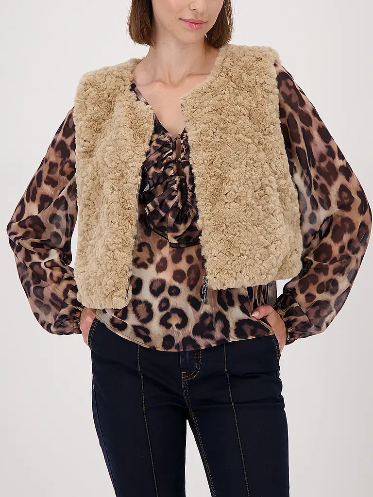MONARI | Chaleco con aspecto de piel | camel