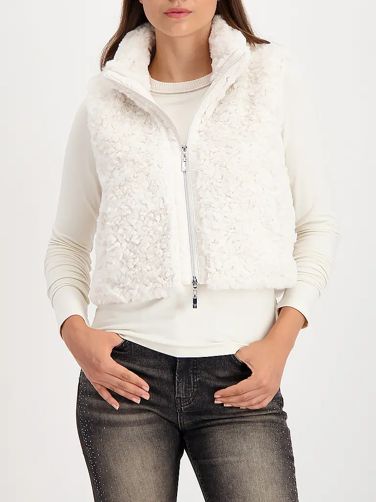 MONARI | Chaleco con aspecto de piel | Crema