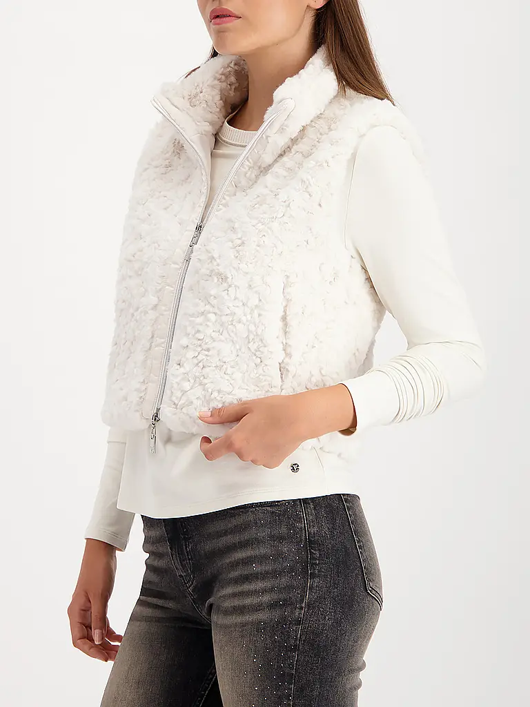 MONARI | Chaleco con aspecto de piel | Crema