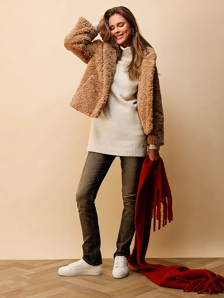 MONARI | Chaqueta con aspecto de piel | Marrón claro