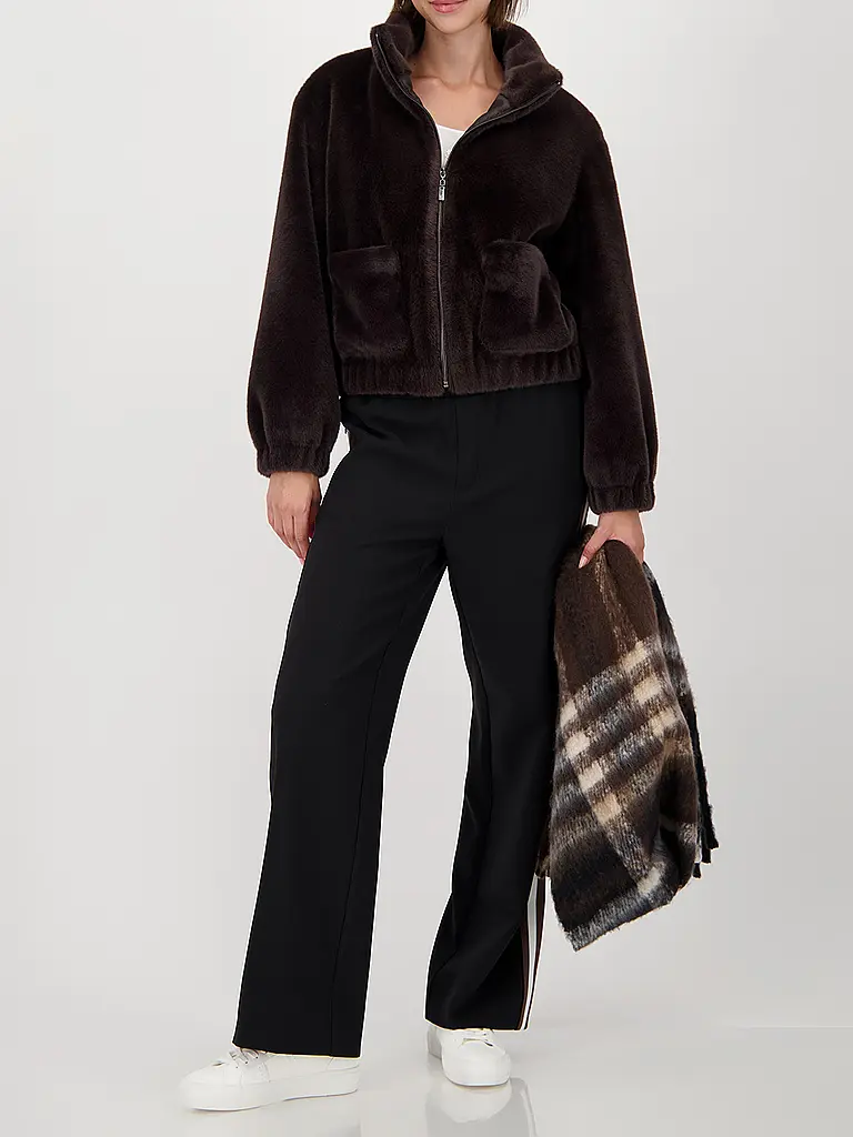 MONARI | Chaqueta de aspecto de piel | Marrón