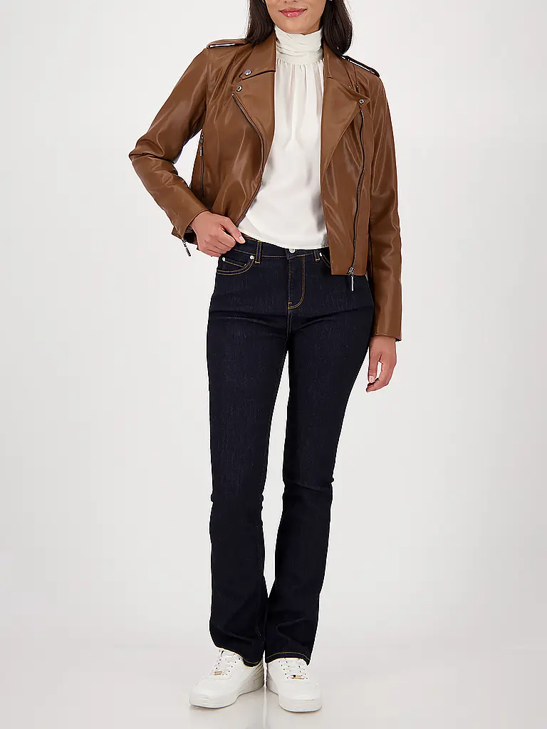 MONARI | Chaqueta de imitación de cuero | Marrón