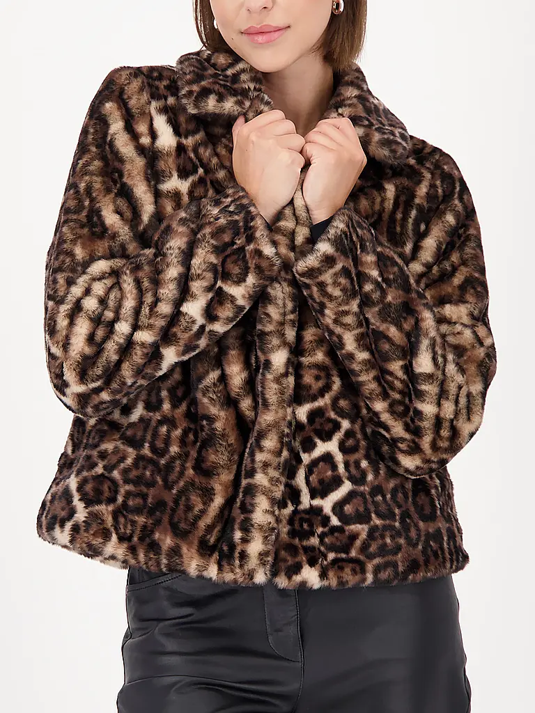 MONARI | Chaqueta de imitación de piel | Marrón