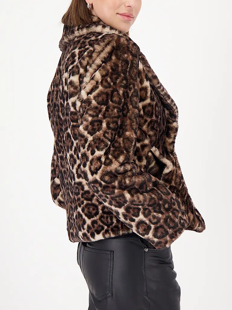 MONARI | Chaqueta de imitación de piel | Marrón