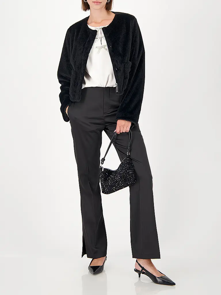 MONARI | Chaqueta de piel sintética | Negro