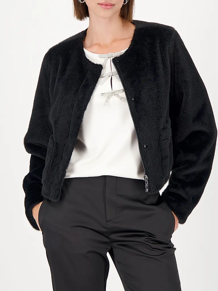 MONARI | Chaqueta de piel sintética | Negro