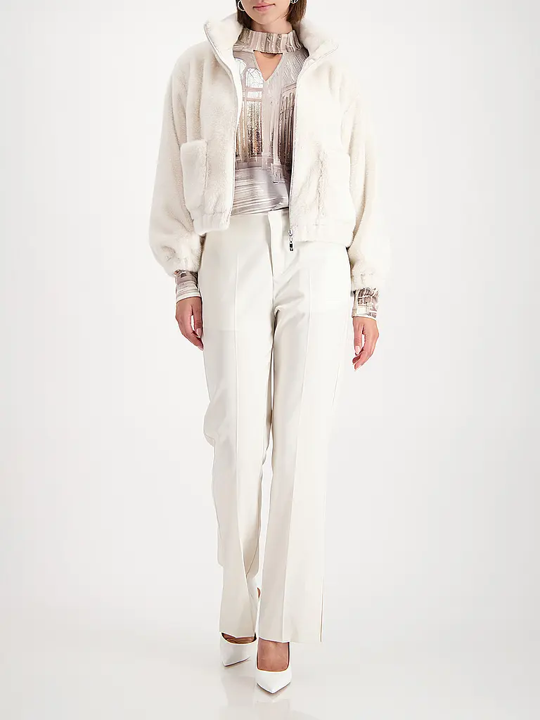 MONARI | Chaqueta en óptica de piel | Crema