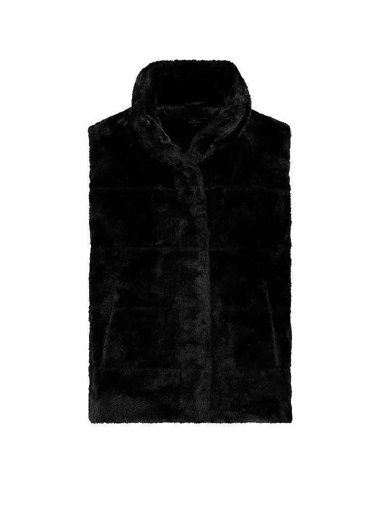 MONARI | Gilet in Felloptik | Negro