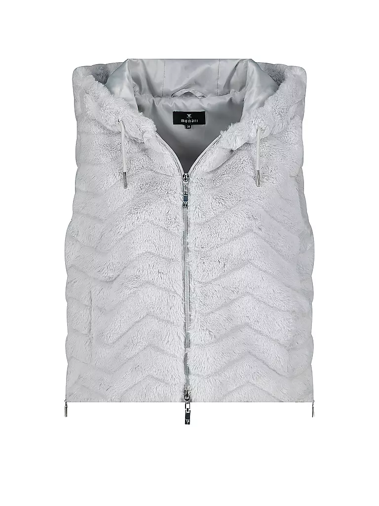MONARI | Gilet in Felloptik | Gris