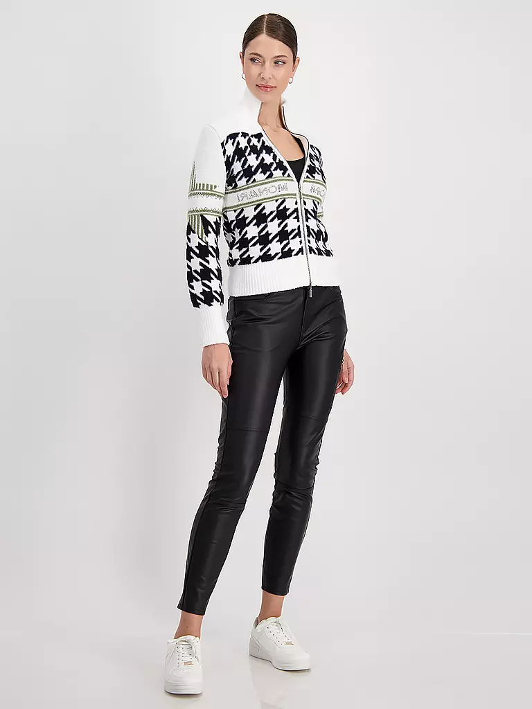 MONARI | Hose in Lederoptik  | Negro