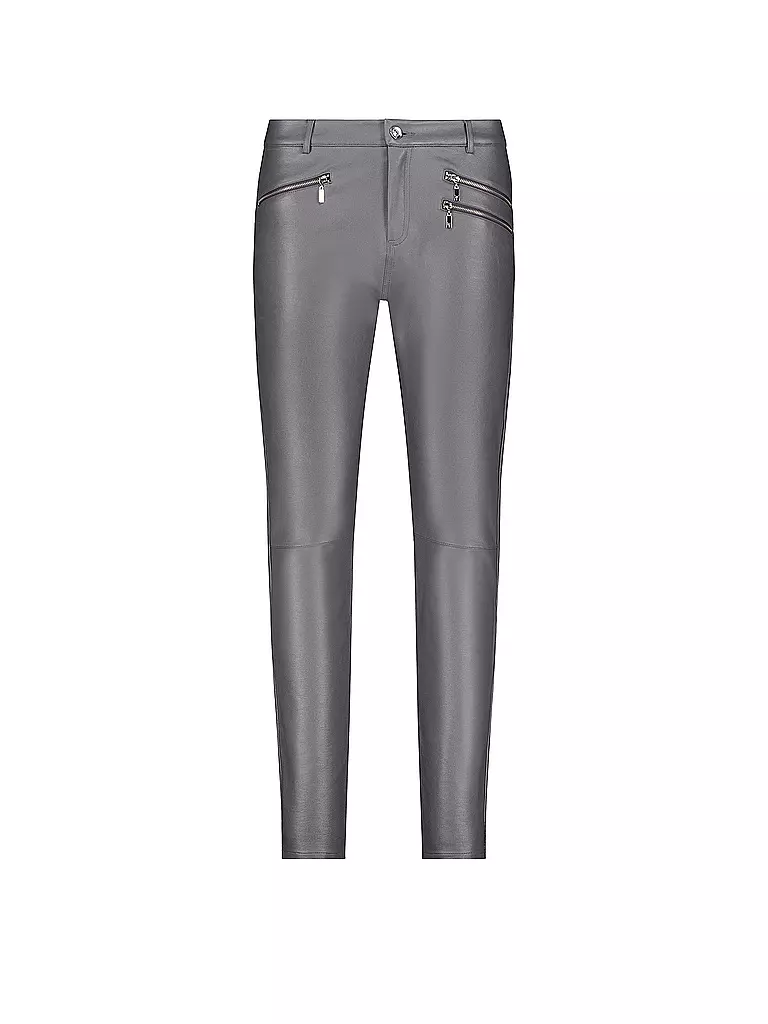 MONARI | Hose in Lederoptik | Gris