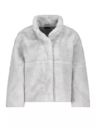 MONARI | Jacke in Felloptik  | Gris claro