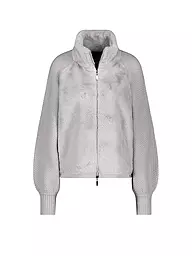 MONARI | Jacke in Felloptik  | Gris claro