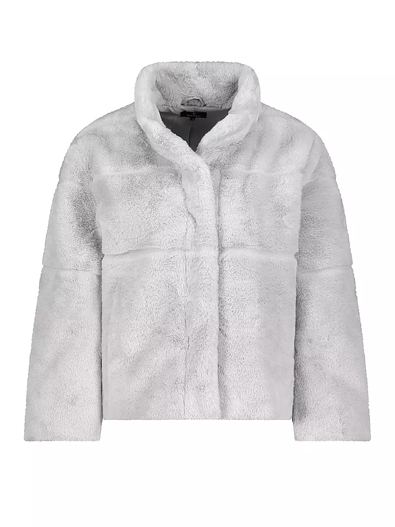 MONARI | Jacke in Felloptik  | Gris claro