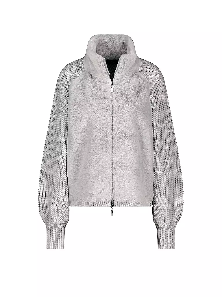MONARI | Jacke in Felloptik  | Gris claro