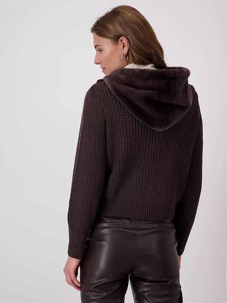 MONARI | Jacke in Felloptik  | Marrón