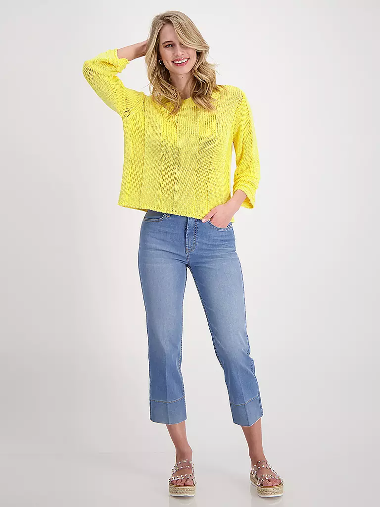 MONARI | Jeans Flared Fit 3/4  | Azul