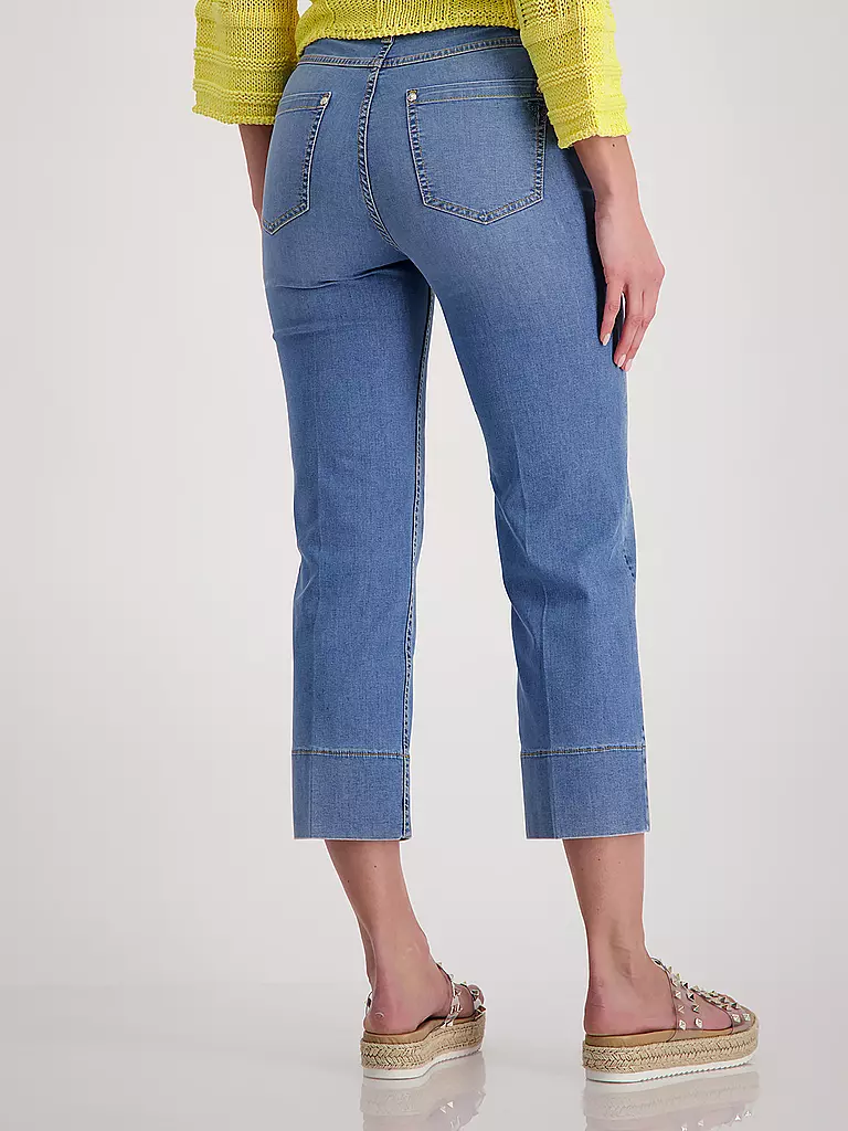 MONARI | Jeans Flared Fit 3/4  | Azul