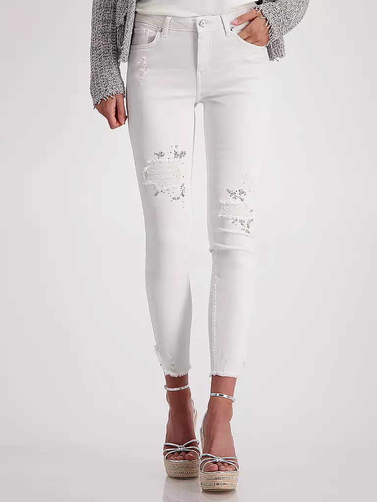 MONARI | Jeans Skinny Fit 7/8 | Gris claro