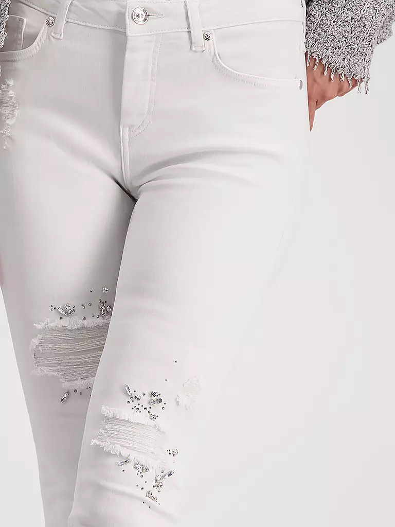 MONARI | Jeans Skinny Fit 7/8 | Gris claro