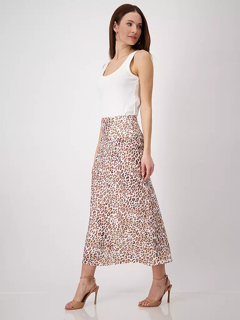 MONARI | Midi falda SARDINIEN | Camel