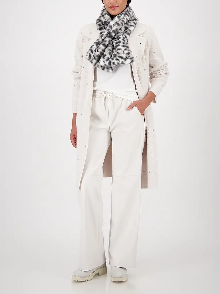 MONARI | Nombre del producto: Bufanda con aspecto de piel
Marca: MONARI
Color: gris claro
Categorías: Moda, Mujer

Material: Poliéster / Poliamida, Piel sintética
Estampado: Estampado completo, Animal
Estilo: Glamour
Detalles: Aberturas laterales | Gris claro