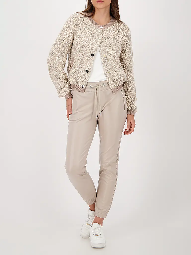 MONARI | Pantalón con aspecto de cuero | Beige