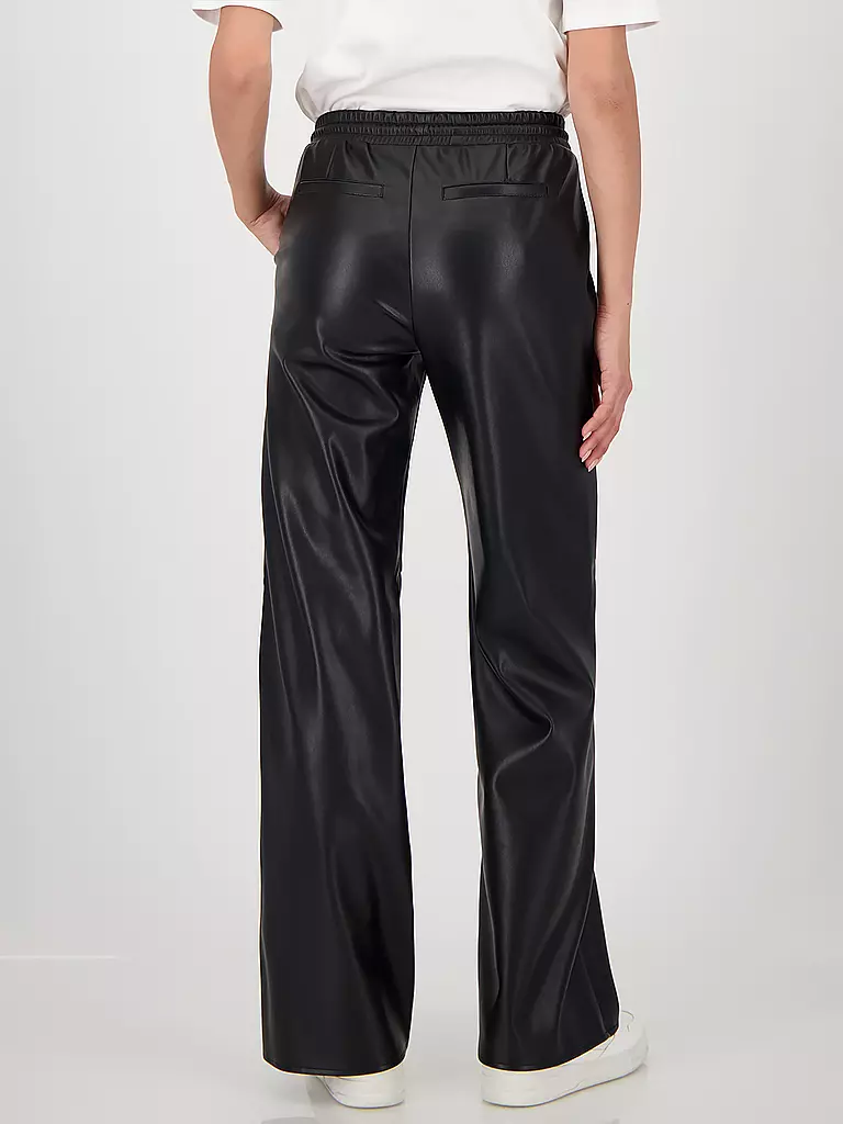 MONARI | Pantalón con aspecto de cuero | Negro