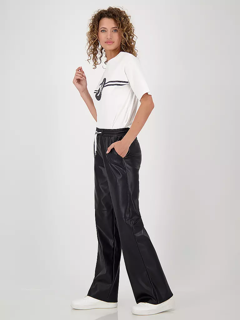 MONARI | Pantalón con aspecto de cuero | Negro
