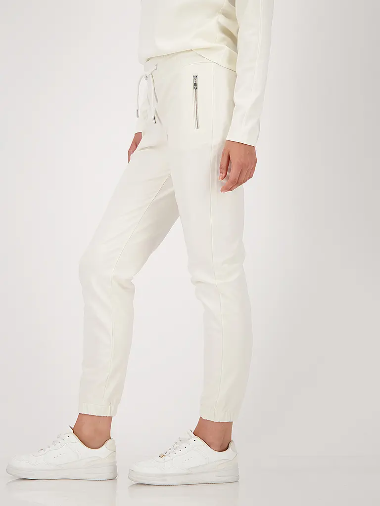 MONARI | Pantalón con aspecto de cuero | Beige