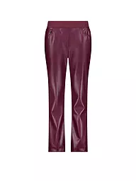 MONARI | Pantalón de efecto cuero | Rojo oscuro