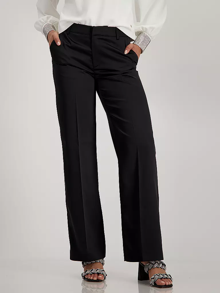 MONARI | Pantalón de vestir de corte ancho | Negro