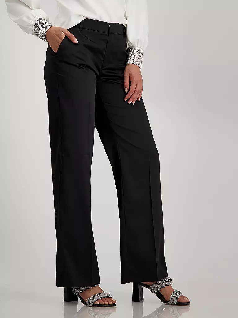 MONARI | Pantalón de vestir de corte ancho | Negro