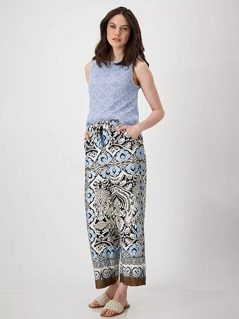 MONARI | Pantalón Wide Leg | Azul