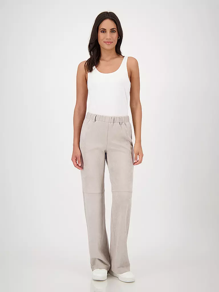 MONARI | Pantalones con aspecto de cuero | Beige