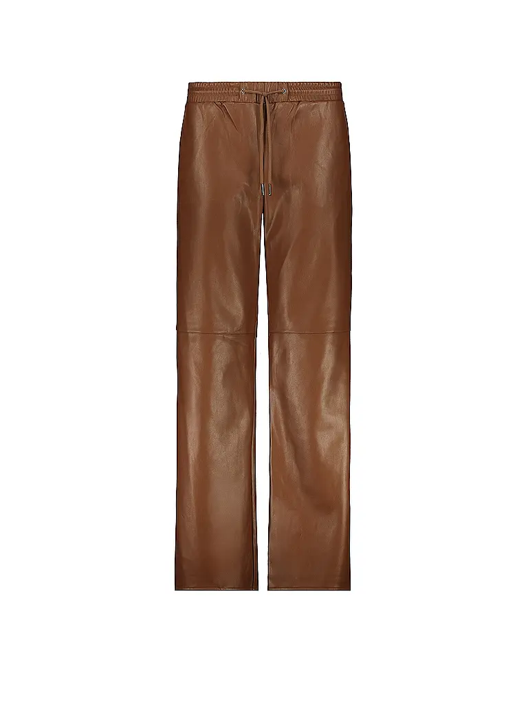 MONARI | Pantalones de efecto cuero | Marrón claro