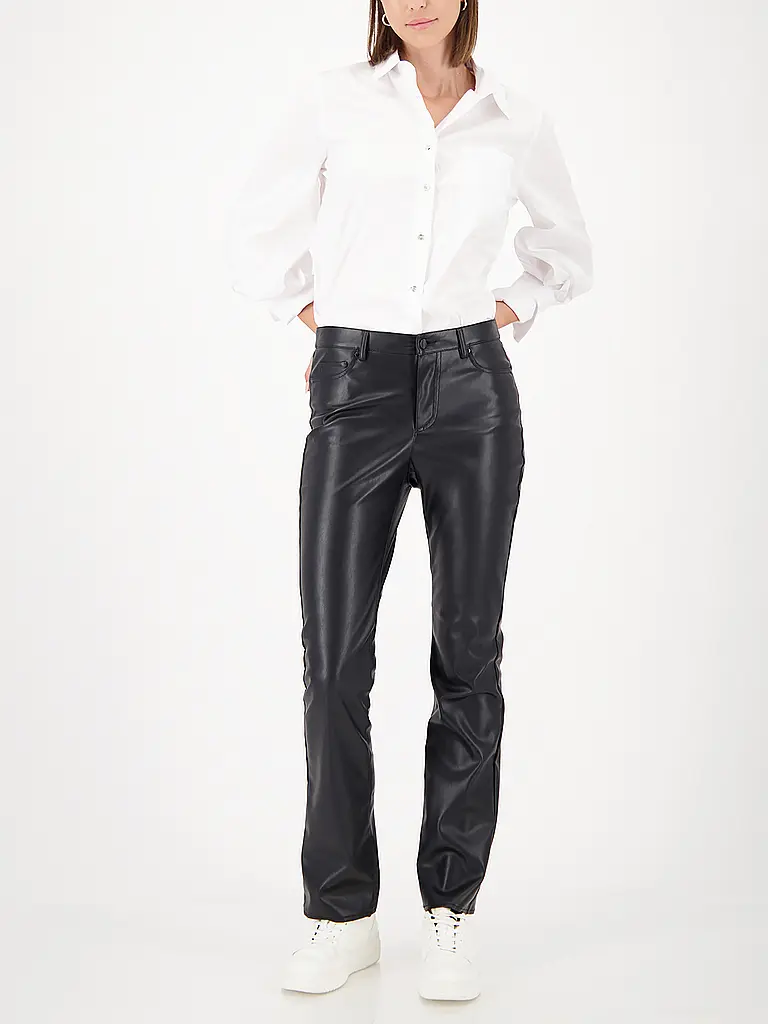 MONARI | Pantalones de imitación de cuero | Negro